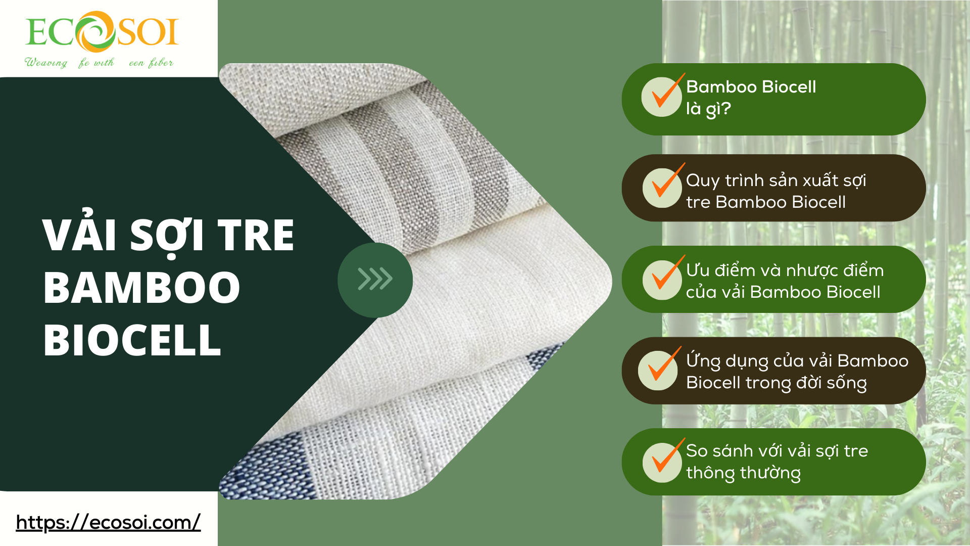 VẢI SỢI TRE BAMBOO BIOCELL
